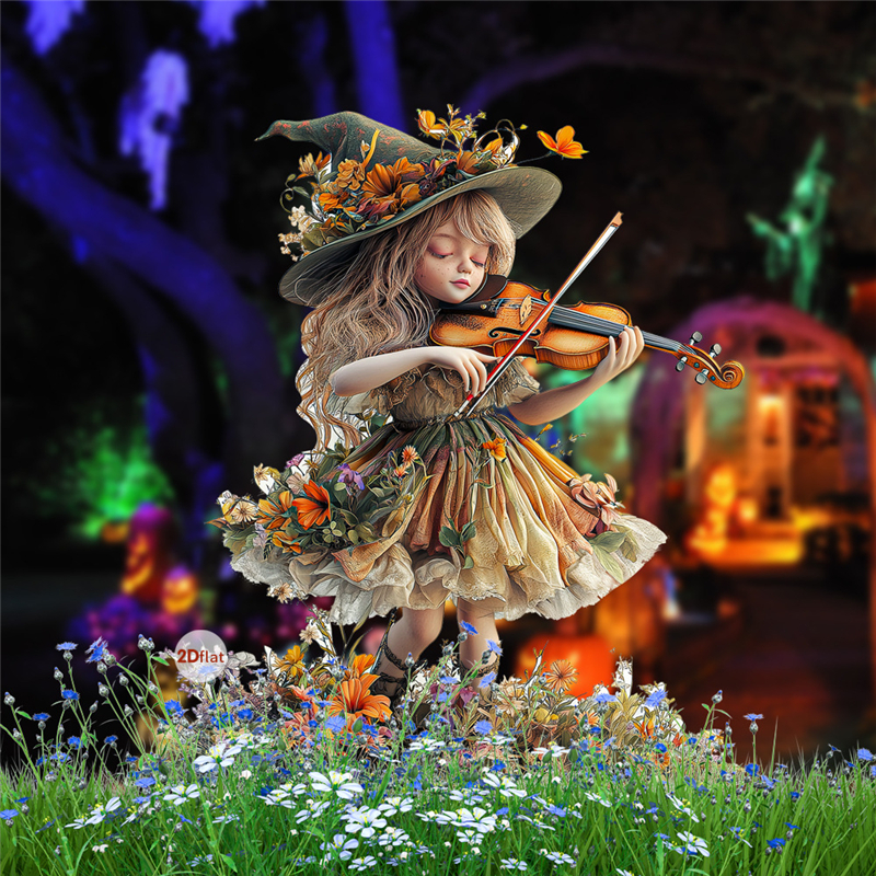 Christmas Lights Outdoor - Pcs 2D Acrylic Halloween Elf Fairy