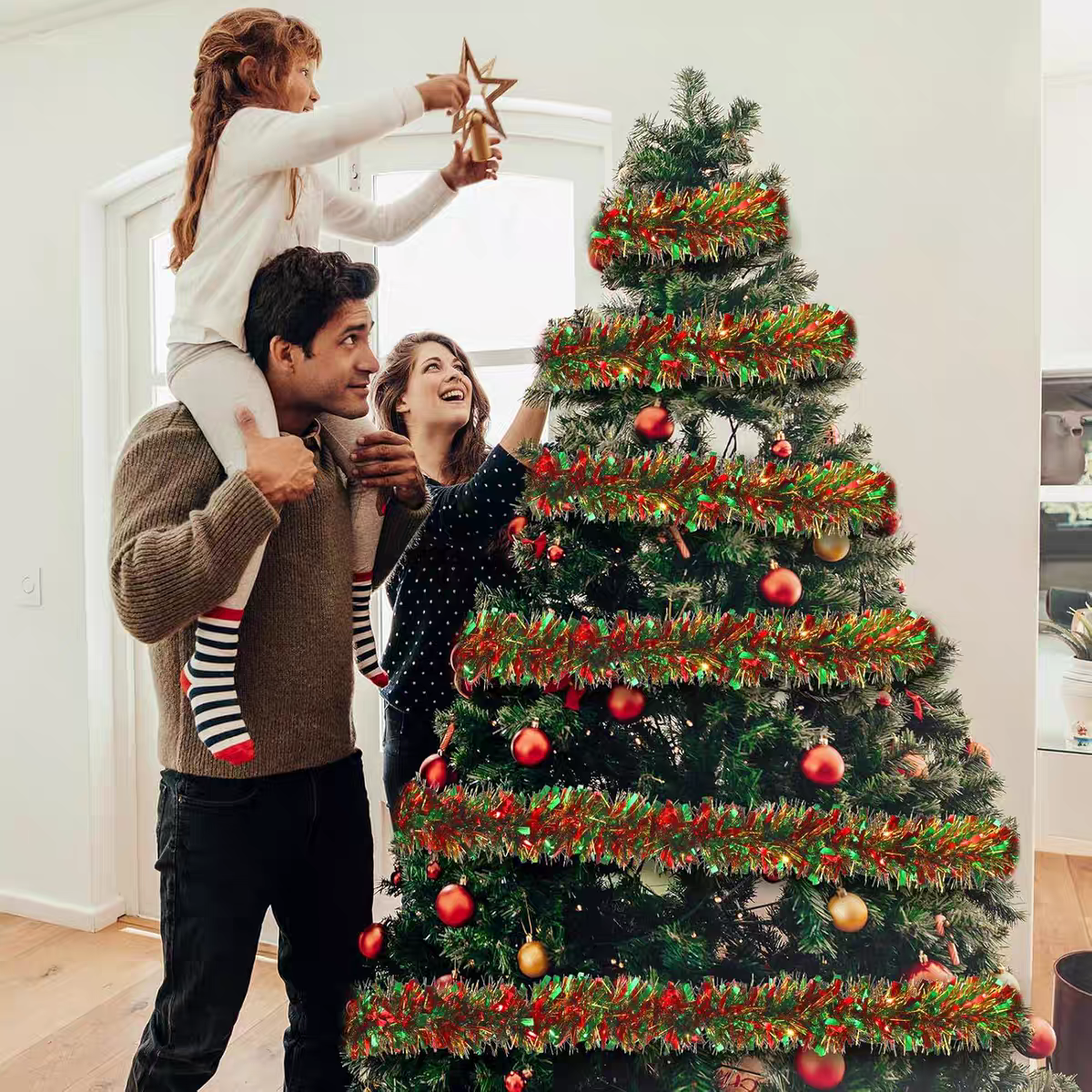 2/10M Christmas Tinsel Garland - Tinsel Garland Decoration review and price