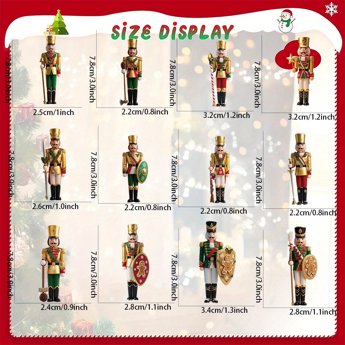 12pcs 2D Flat Wooden Christmas - Nutcracker Figurine review and price