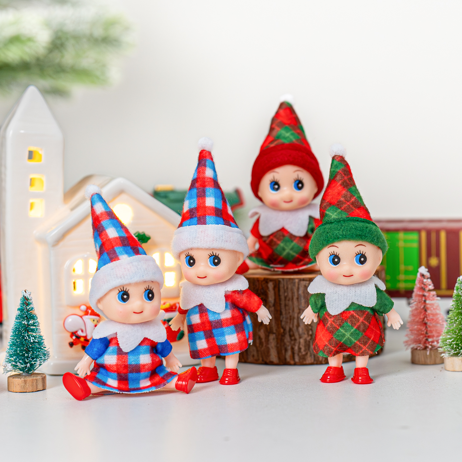 4/5/6 Pcs Mini Baby Elf Christ - Christmas Throw Blanket review and price