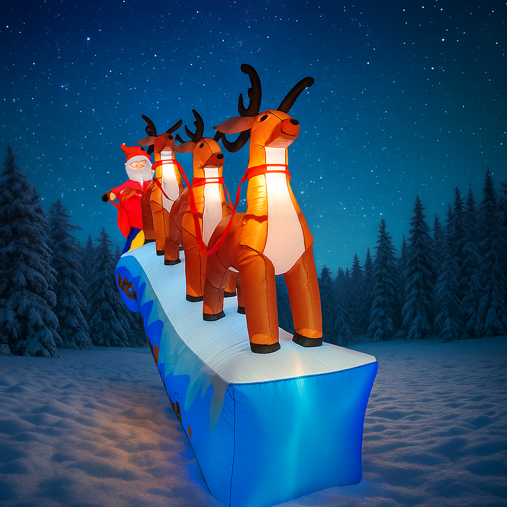 11.8FT Santa Claus Reindeer Sl - Christmas Lights Outdoor review and price