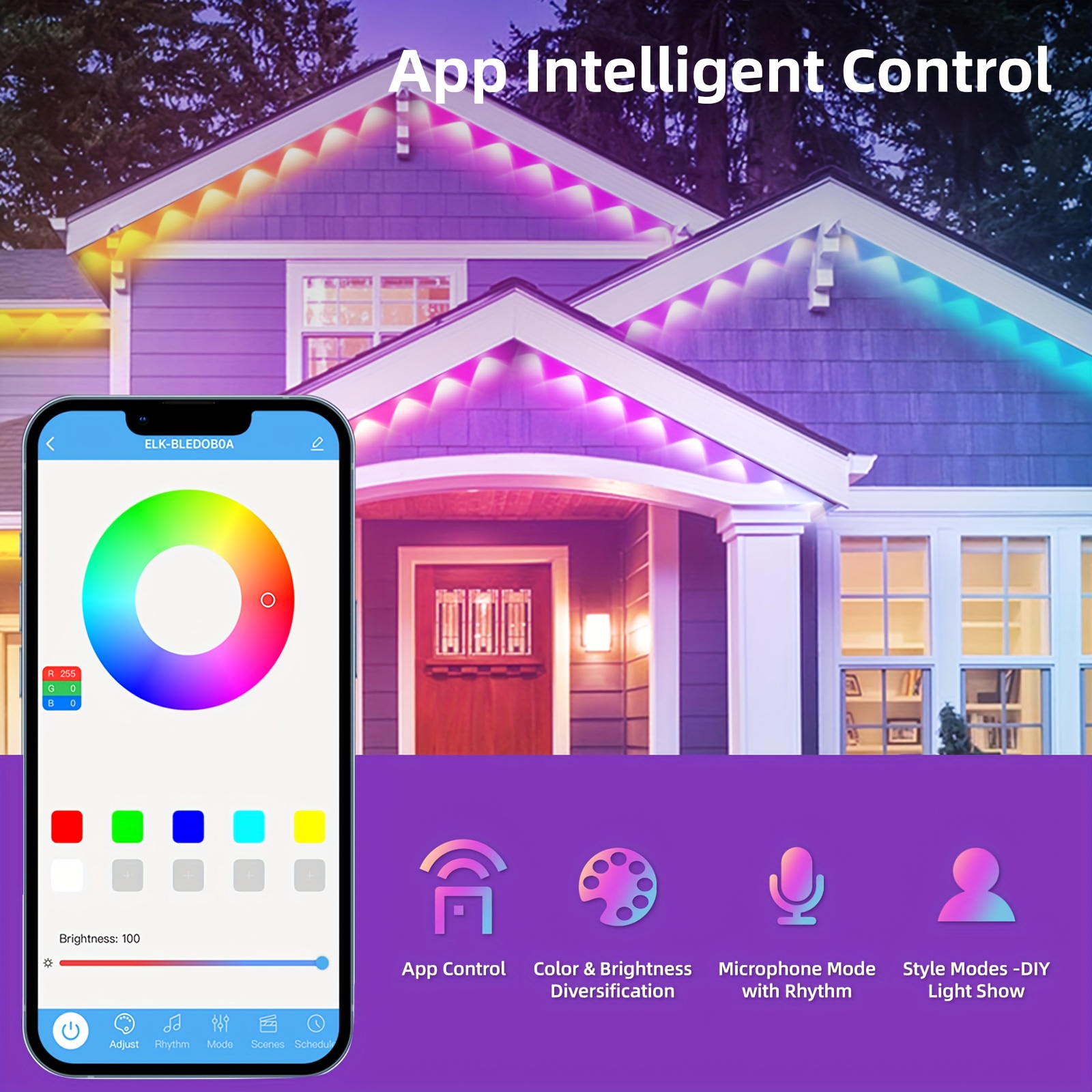 RGB+IC Smart Outdoor Eaves Lig - Christmas Lights Outdoor review and price