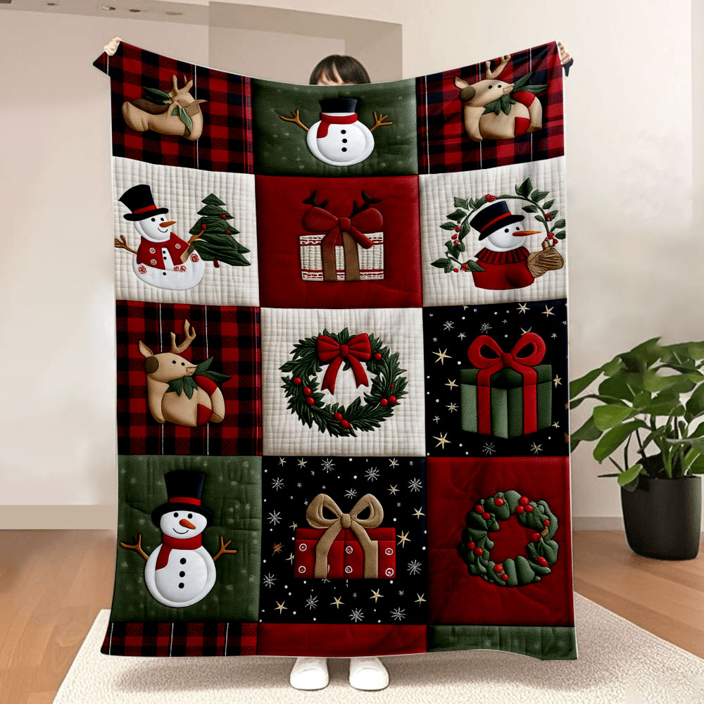 Christmas Quilt Patchwork Blan - Christmas Throw Blanket review and price