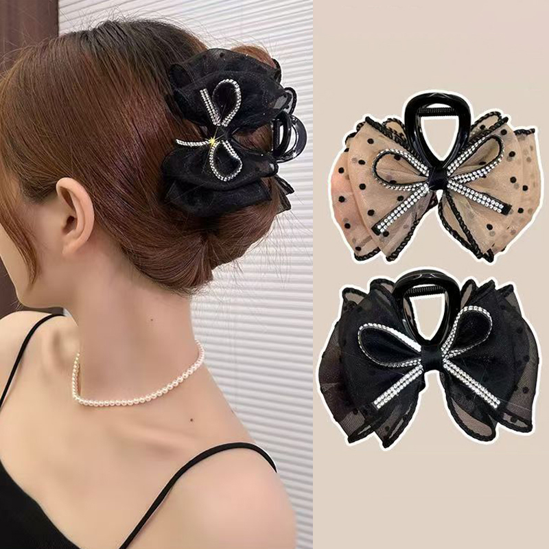 New Elegant Mesh Bow Hair Clip - Ribbon Bow Gift review and price
