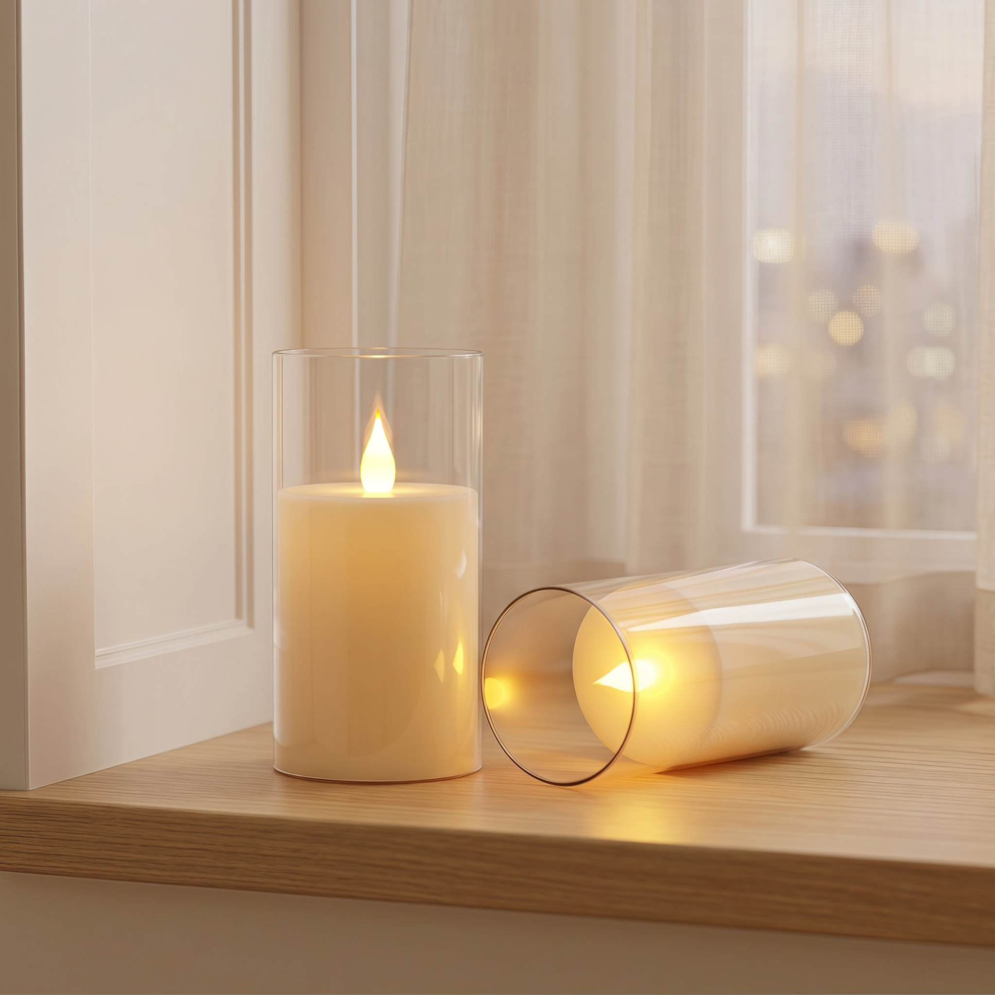 3-Piece LED Flame-Free Candle  - Holiday Candle Set review and price